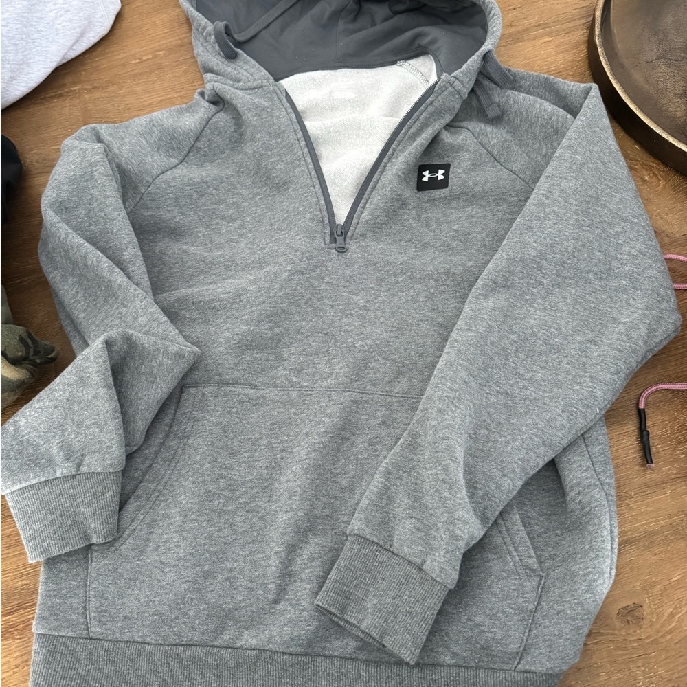 Under Armour Heather Gray Half-Zip Hoodie
